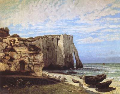 Gustave Courbet The Cliff at Etretat after the Storm (mk09) Norge oil painting art